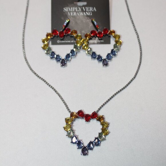 SIMPLY VERA Vera Wang Pride Matching Heart Pendant and Earring Set - Picture 8 of 15